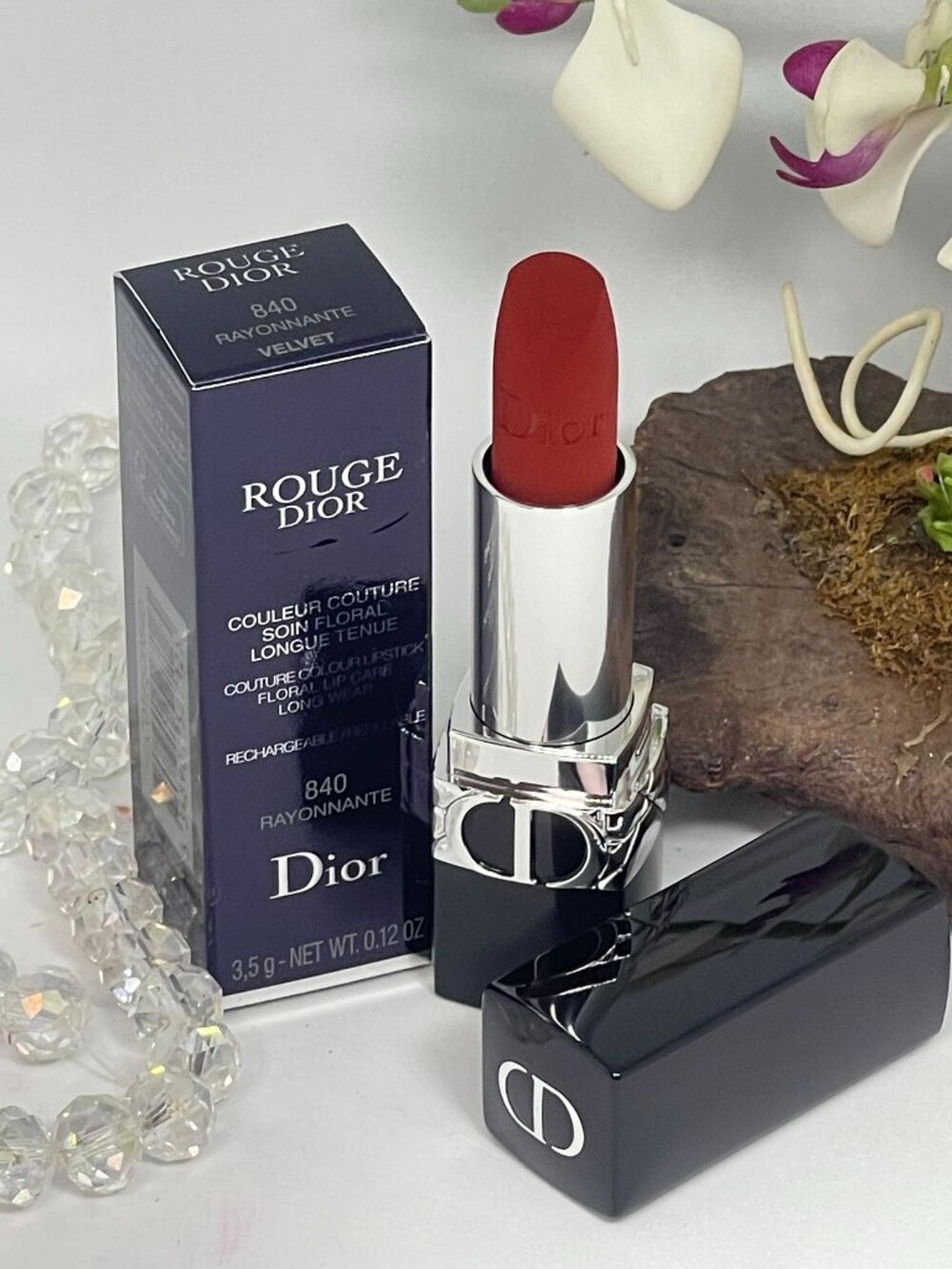 Dior Rouge Dior Couture Colour Refillable Lipstick - 840 Rayonnante (Velvet)-NIB